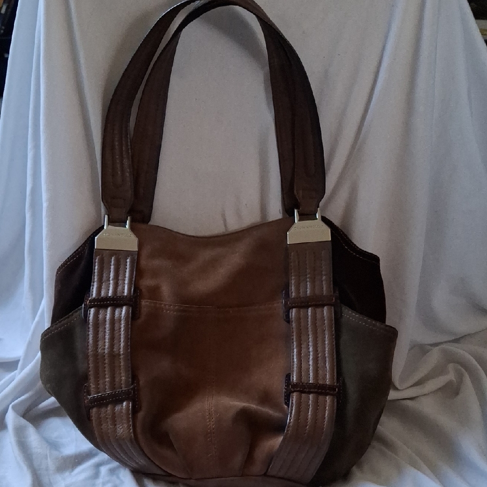 Tignanello Two-Tone Brown Shoulder Bag